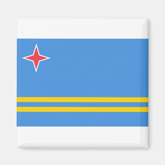 Aruba Flag Magnet (Vorne)