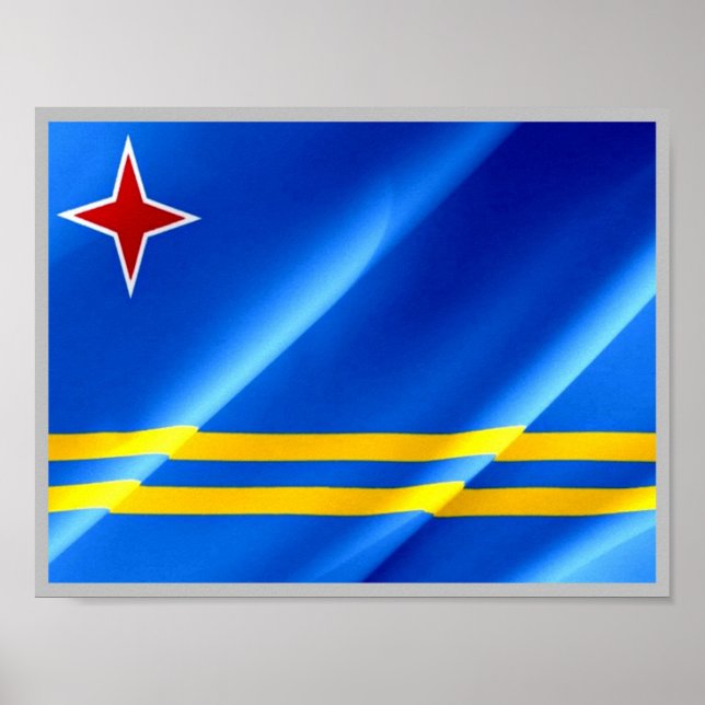 Aruba - Flag Wave - Poster (Vorne)