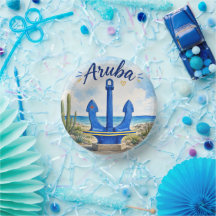 Aruba-Flagge Anker Karibikinsel Reise Souvenir
