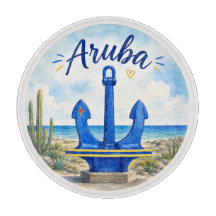 Aruba-Flagge Anker Karibikinsel Reise Souvenir