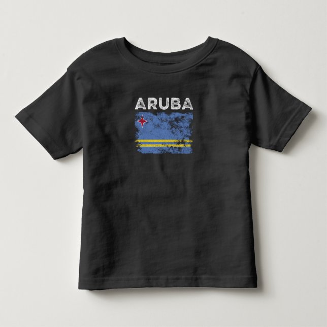 Aruba-Flagge beschädigt - Aruban-Flagge Kleinkind T-shirt (Vorderseite)