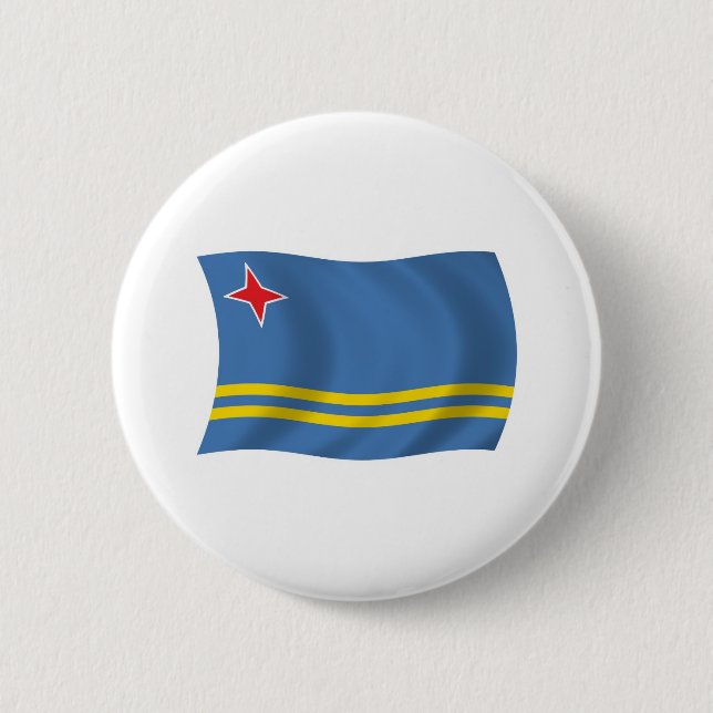 Aruba-Flagge-Button Button (Vorderseite)