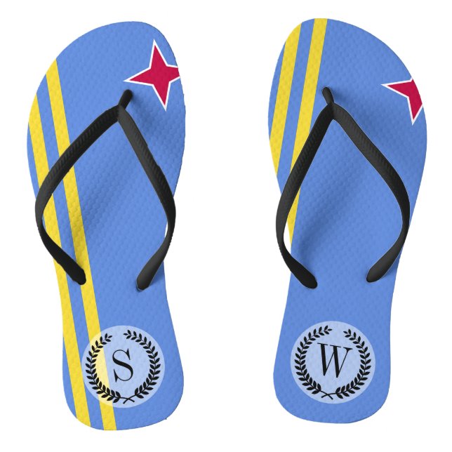 Aruba-Flagge Flip Flops (Fußbett)