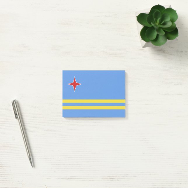 Aruba-Flagge Post-it Klebezettel (Büro)