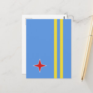 Aruba-Flagge Postkarte