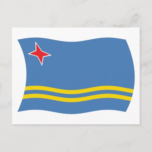 Aruba-Flagge Postkarte (Vorderseite)