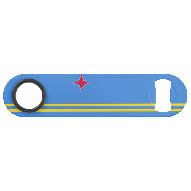 Aruba-Flagge Speedflaschenöffner (Rückseite Horizontal)