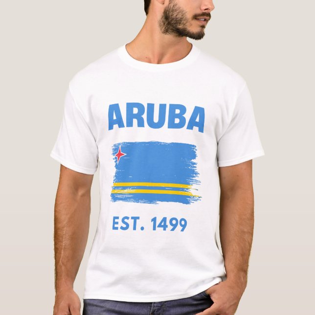 Aruba-Flagge T-Shirt (Vorderseite)