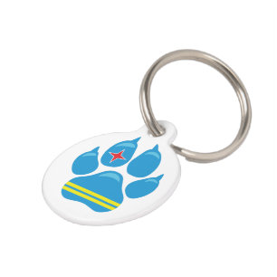 Aruba-Flagge TATZE Hund-Identifikations-Umbau Tiernamensmarke