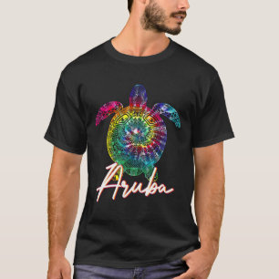 Aruba Gefärbte Krawatte Meeresschildkröte Matching T-Shirt