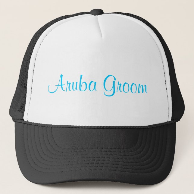 Aruba Groom Print Baseball Cap Truckerkappe (Vorderseite)