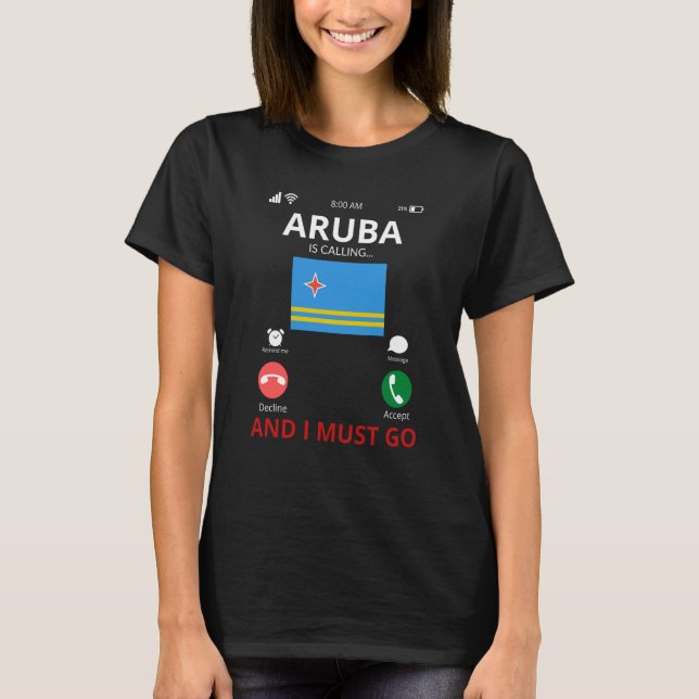 Aruba Is Calling T-Shirt (Vorderseite)