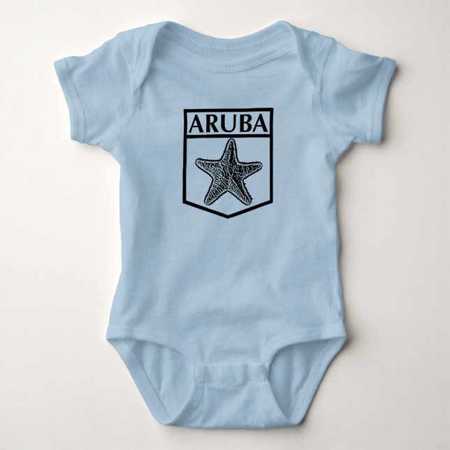 Aruba Island Design - Baby Jersey Bodysuit Baby Strampler (Vorderseite)
