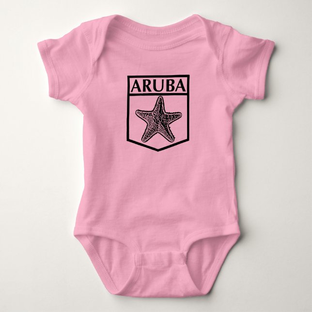 Aruba Island Design - Baby Jersey Bodysuit Baby Strampler (Vorderseite)