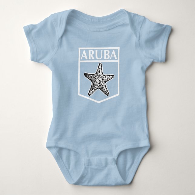 Aruba Island Design - Baby Jersey Bodysuit Strampler (Vorderseite)