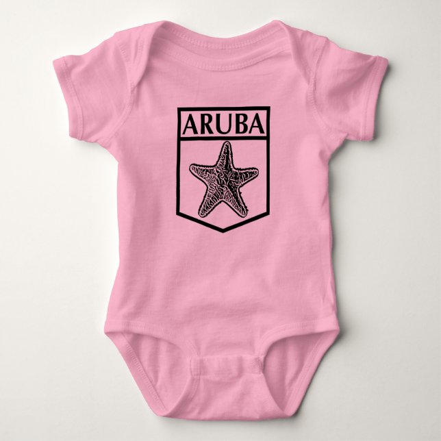 Aruba Island Design - Baby Jersey Bodysuit Strampler (Vorderseite)