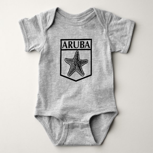 Aruba Island Design - Baby Jersey Bodysuit Strampler (Vorderseite)