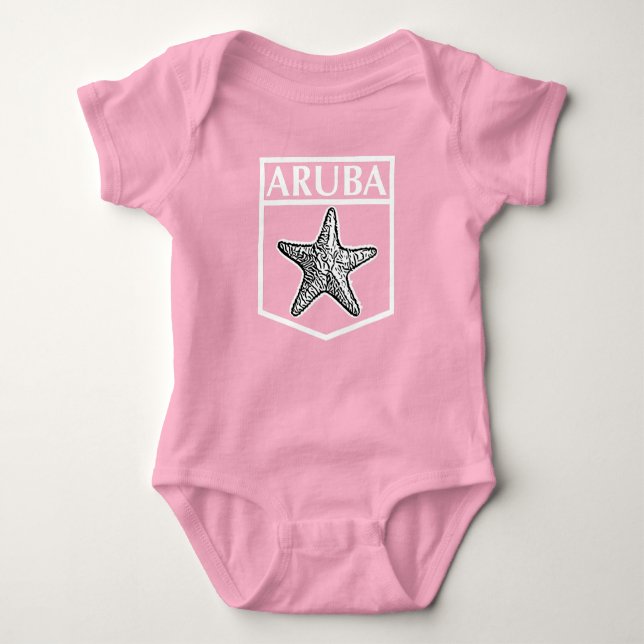 Aruba Island Design - Baby Jersey Bodysuit Strampler (Vorderseite)