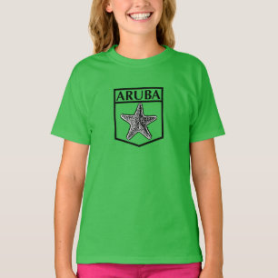 Aruba Island Design - Girls' American Apparel Fine T-Shirt