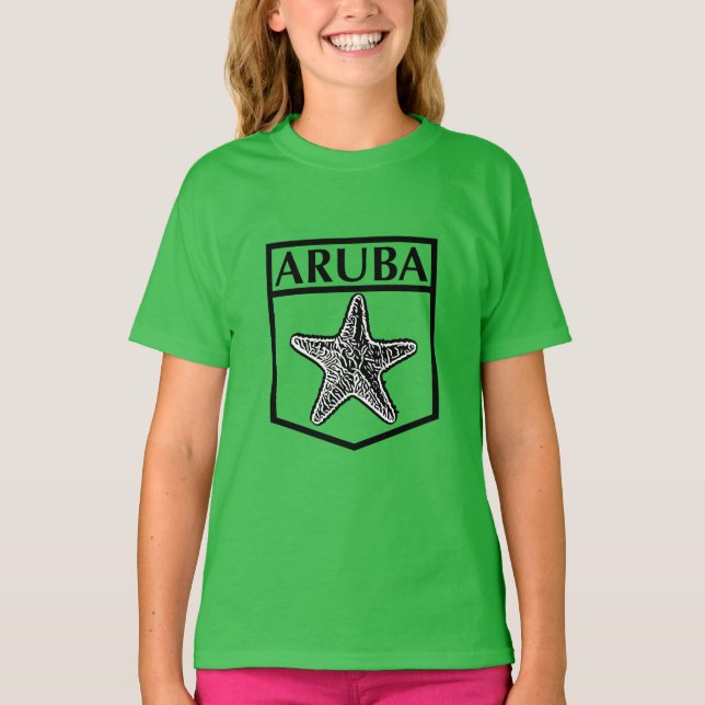 Aruba Island Design - Girls' Basic T - Shirt (Vorderseite)
