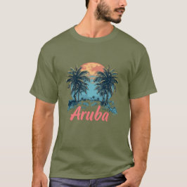 Aruba Island Design (Version 2) - Basic Dark T-Shi T-Shirt