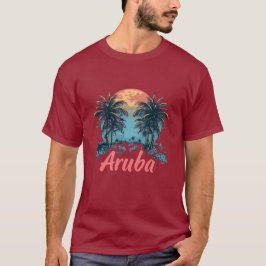 Aruba Island Design (Version 2) - Basic Dark T-Shi T-Shirt