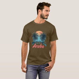 Aruba Island Design (Version 2) - Basic Dark T-Shi T-Shirt