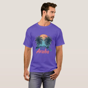 Aruba Island Design (Version 2) - Basic Dark T-Shi T-Shirt