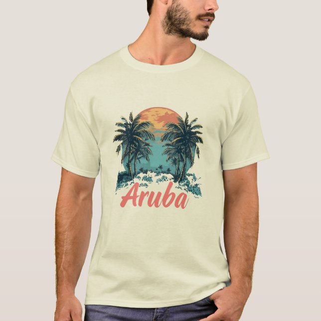 Aruba Island Design (Version 2) - Men's Basic T-Sh T-Shirt (Vorderseite)