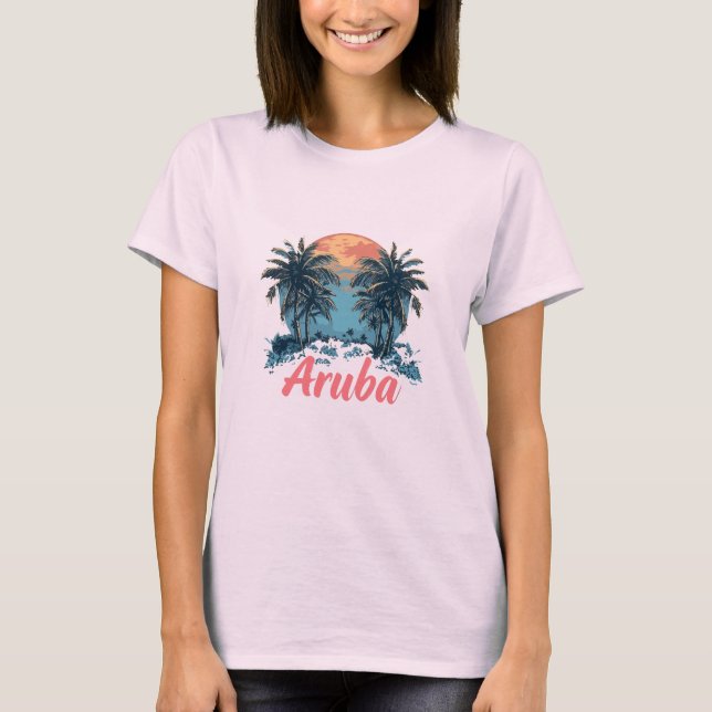 Aruba Island Design (Version 2) - Women's Basic T- T-Shirt (Vorderseite)