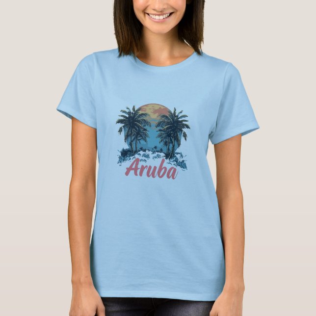 Aruba Island Design (Version 2) - Women's Basic T- T-Shirt (Vorderseite)