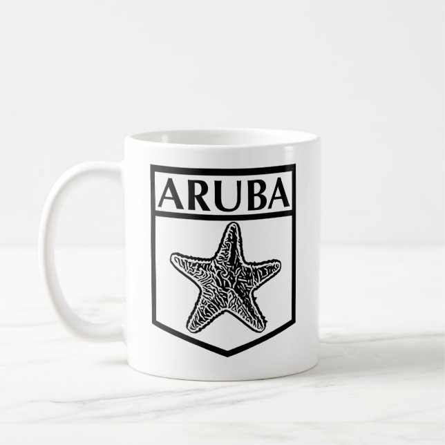 Aruba Island Design - White 11 oz Classic Tasse (Links)