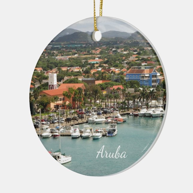 Aruba-Jachthafen Keramikornament (Links)