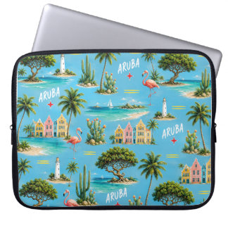 Aruba Karibik Insel Leuchtturm Reise Souvenir Laptopschutzhülle