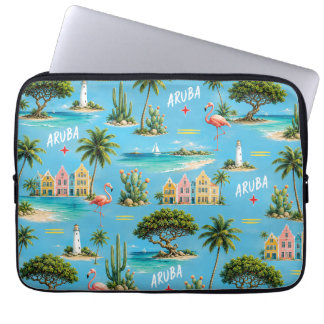 Aruba Karibik Insel Leuchtturm Reise Souvenir Laptopschutzhülle