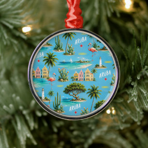 Aruba Karibik Insel Leuchtturm Reise Souvenir Ornament Aus Metall