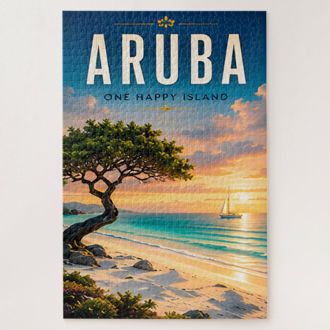 🌴 Aruba Karibik-Strand-Paradies ☀️ (Vertikal)