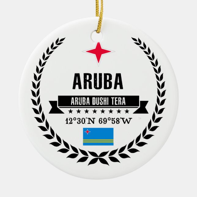 Aruba Keramik Ornament (Vorne)