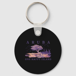 Aruba Kitesurfen Divi Tree Windmühle Retro Reise Schlüsselanhänger