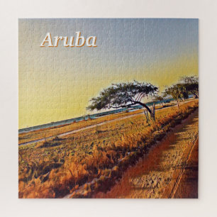 Aruba Landschaft mit Divi Divi Trees