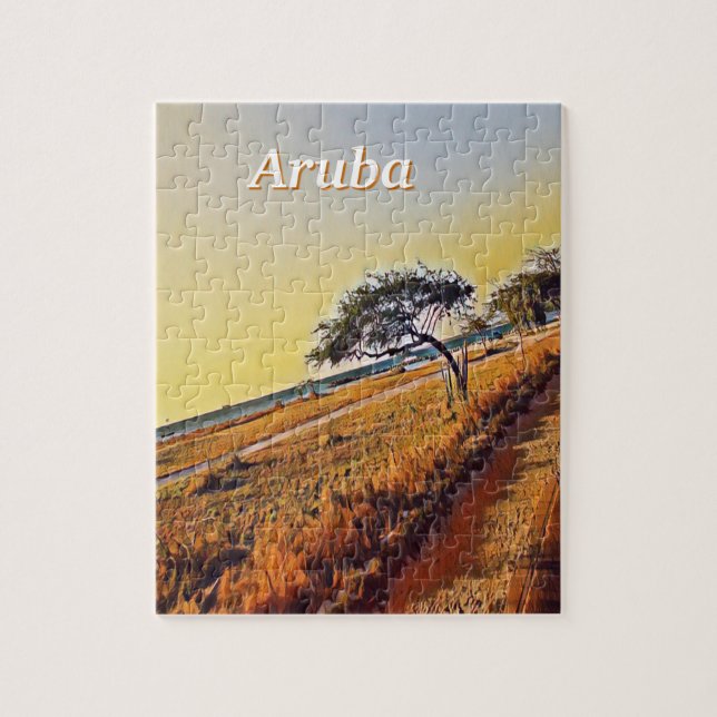 Aruba Landschaft mit Divi Divi Trees (Vertikal)
