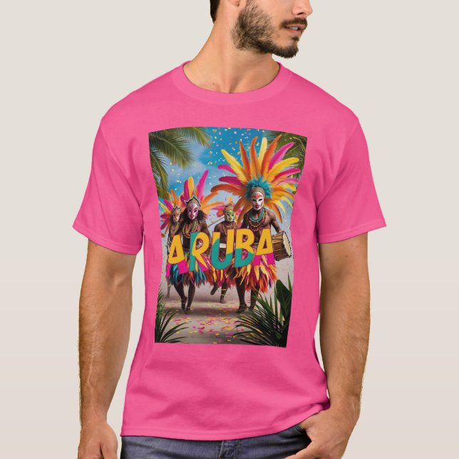 Aruba leuchtet auf T-Shirt (Vorderseite)