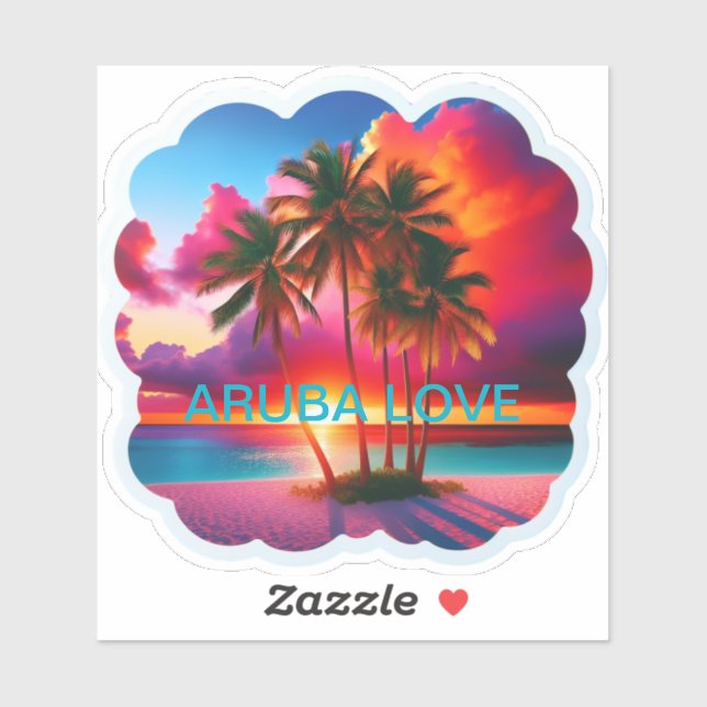 Aruba Liebe phantastisch Aufkleber (Blatt)