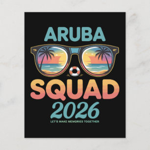 Aruba-Mannschaft 2026 Retro Flyer
