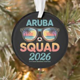 Aruba-Mannschaft 2026 Retro Ornament