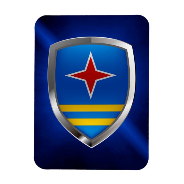 Aruba Mettalic Emblem Magnet (Vertikal)
