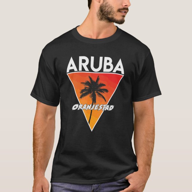 Aruba mit sonnigen Farben T-Shirt (Vorderseite)