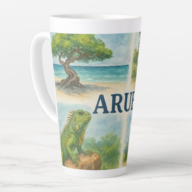 Aruba Multiview-Aquarell Milchtasse (Linke Ecke)