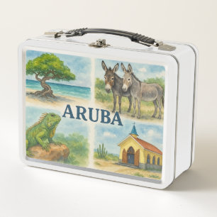 Aruba Multiview-Wasserfarbe Metall Brotdose