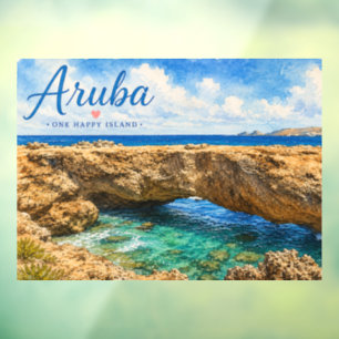 Aruba Natural Bridge Felsformation Karibik Fensteraufkleber